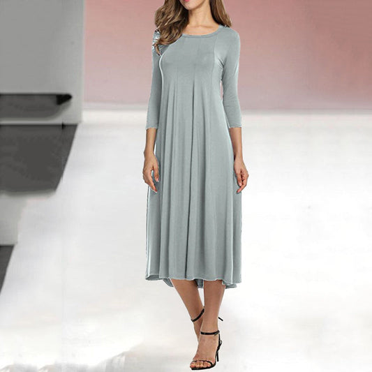 Flowy Fabric A-Line Midi Dress