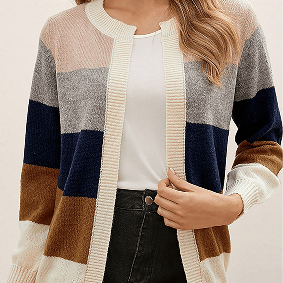 Women's candy color knitted cardigan