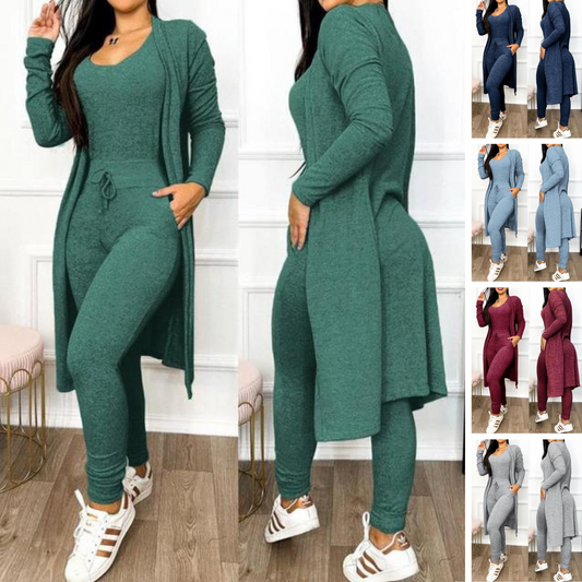 Fitted Lounge Set with High-Waisted Leggings