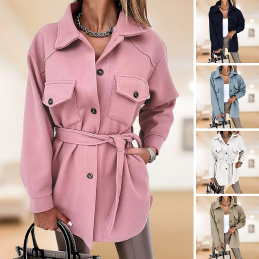 Loose Fit Single-Breasted Lapel Jacket
