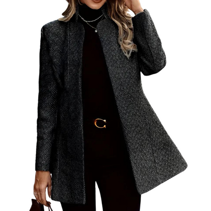 Women's slim jacquard pattern blazer