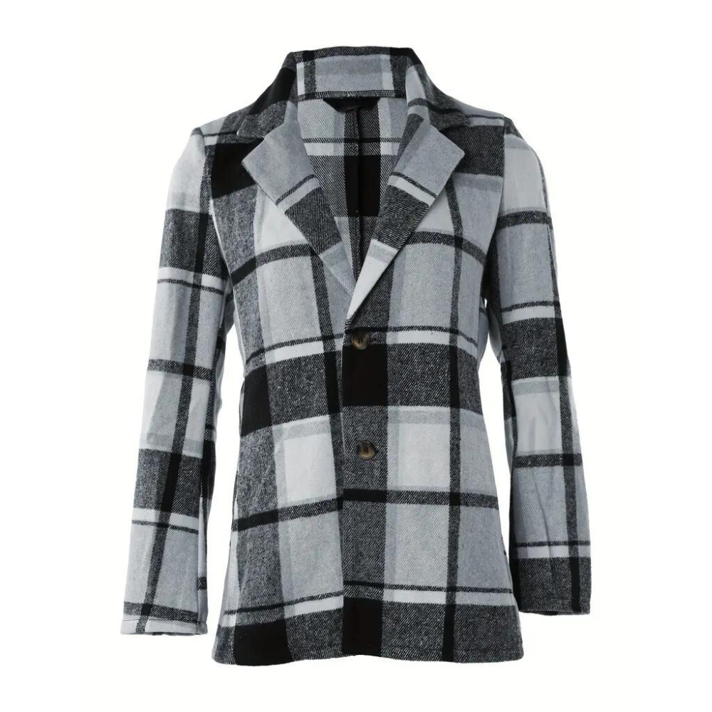 Tailored blazer with suit collar for women