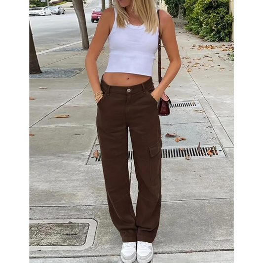 High Waist Slim Fit Straight Jeans