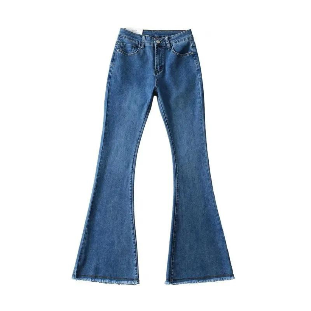 Retro low waist bell bottom jeans for women