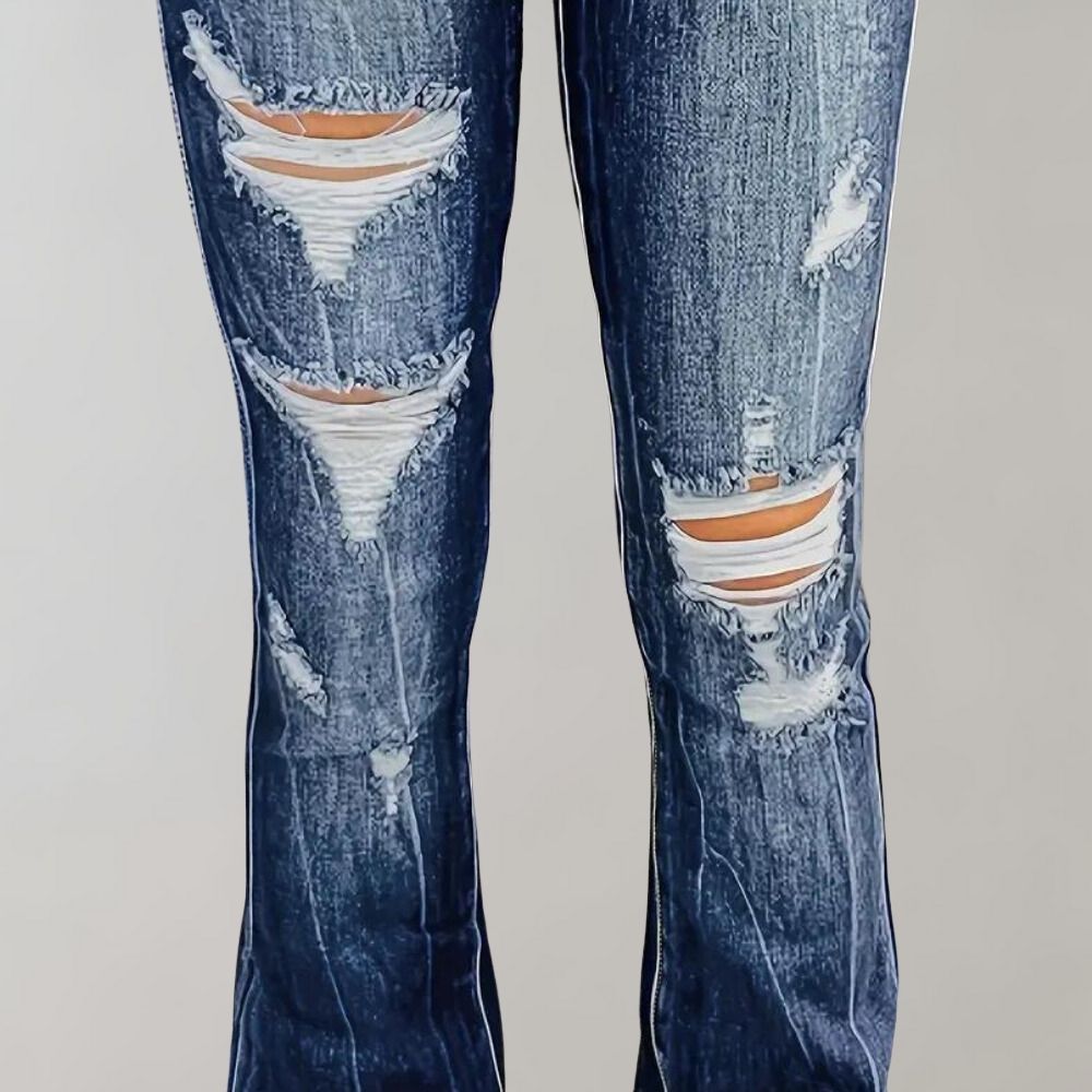 High-Waisted Flared Bootcut Jeans