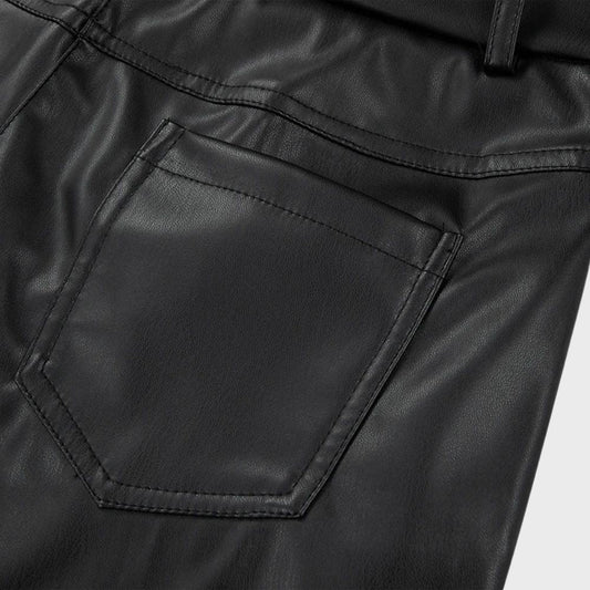 High Waist Leather Trousers
