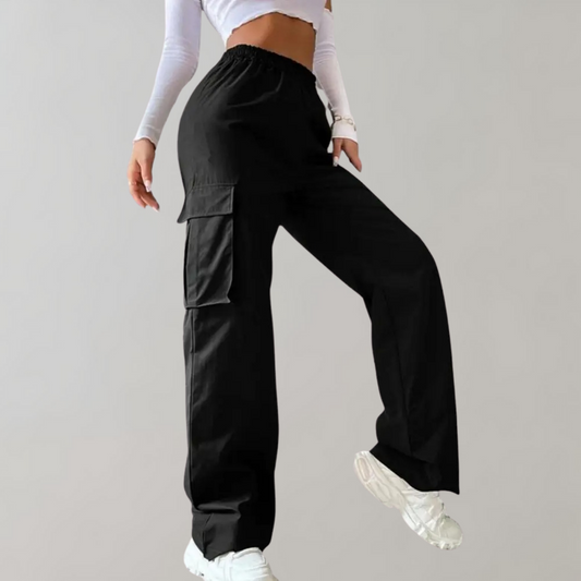 Wide-Leg Cargo Pants