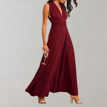 Thora - elegant maxi dress with adjustable wrap design