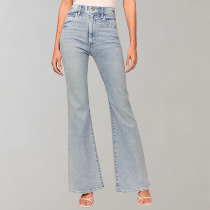 Women's high waist bell-bottom pants