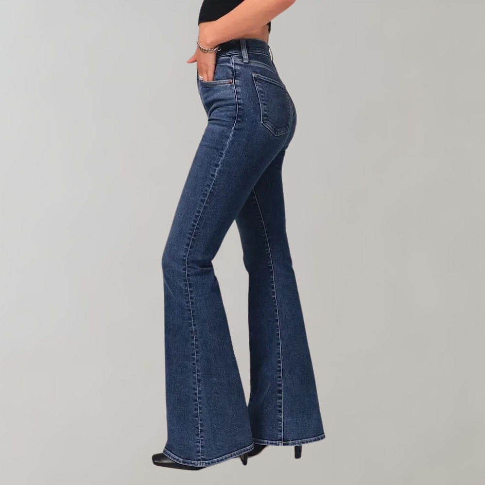 Women's high waist bell-bottom pants