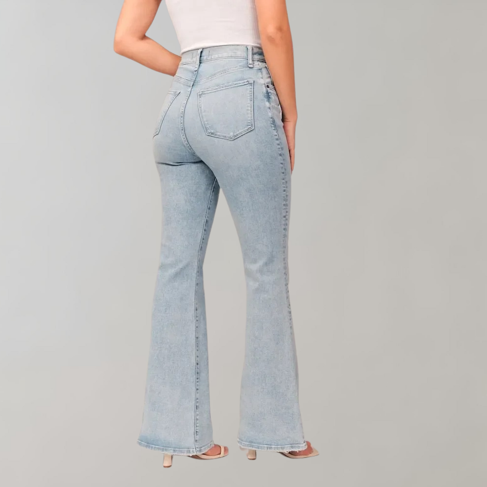 Women's high waist bell-bottom pants