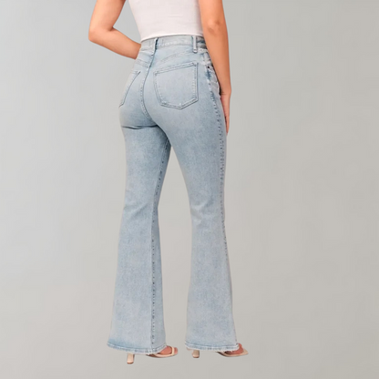Women's high waist bell-bottom pants
