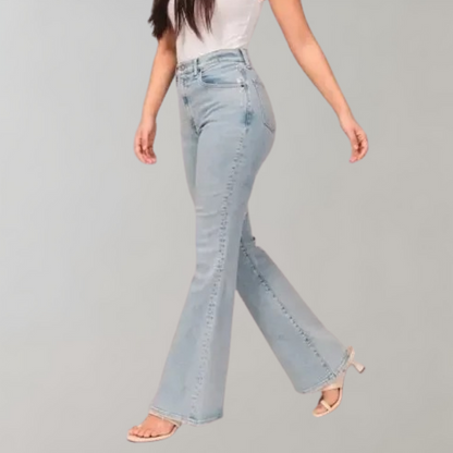 Women's high waist bell-bottom pants