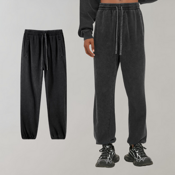 Women's distressed batik trousers