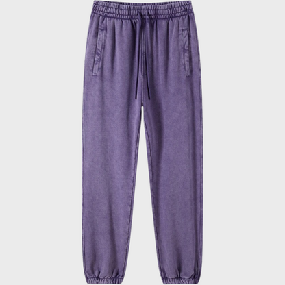 Women's distressed batik trousers