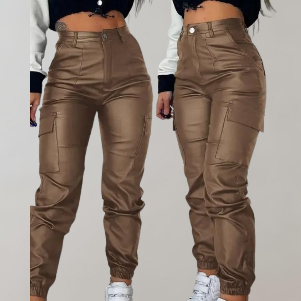 Women's high waist skinny cargo pants