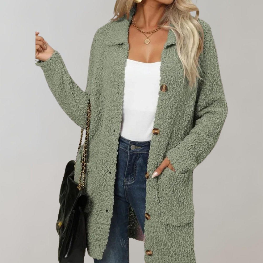 Women's long open front cardigan