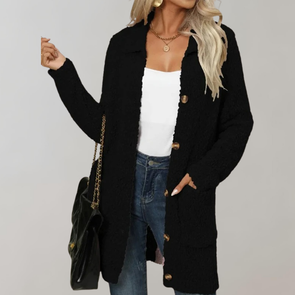 Women's long open front cardigan