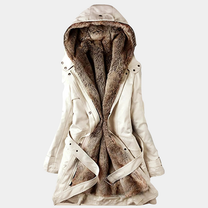 Mid-length windbreaker jacket for women
