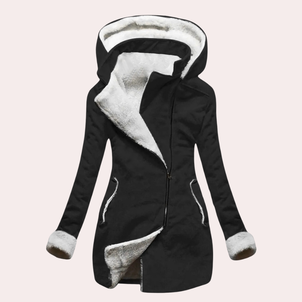 Women's hooded splicing color windbreaker