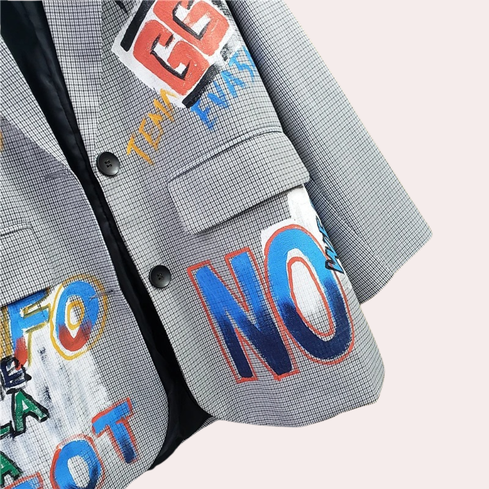 Niche graffiti loose jacket for women