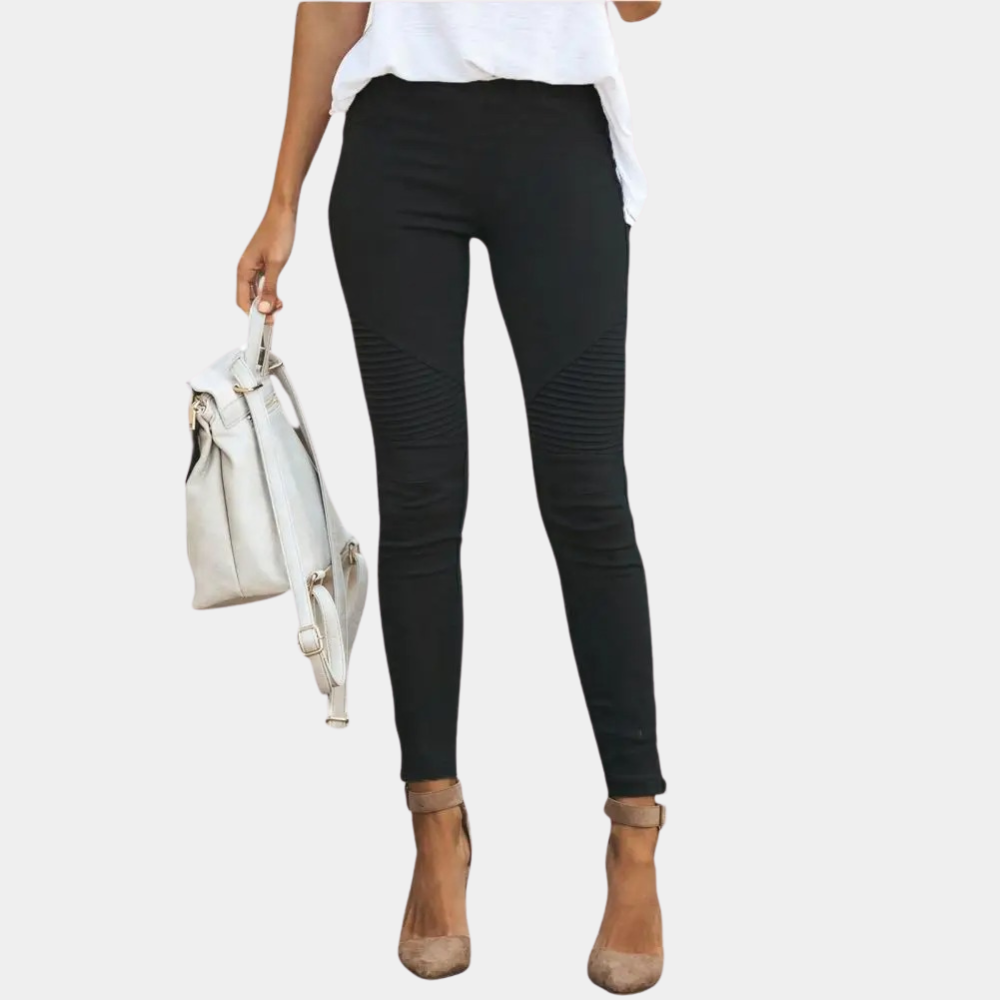 High waist elastic leggings for women