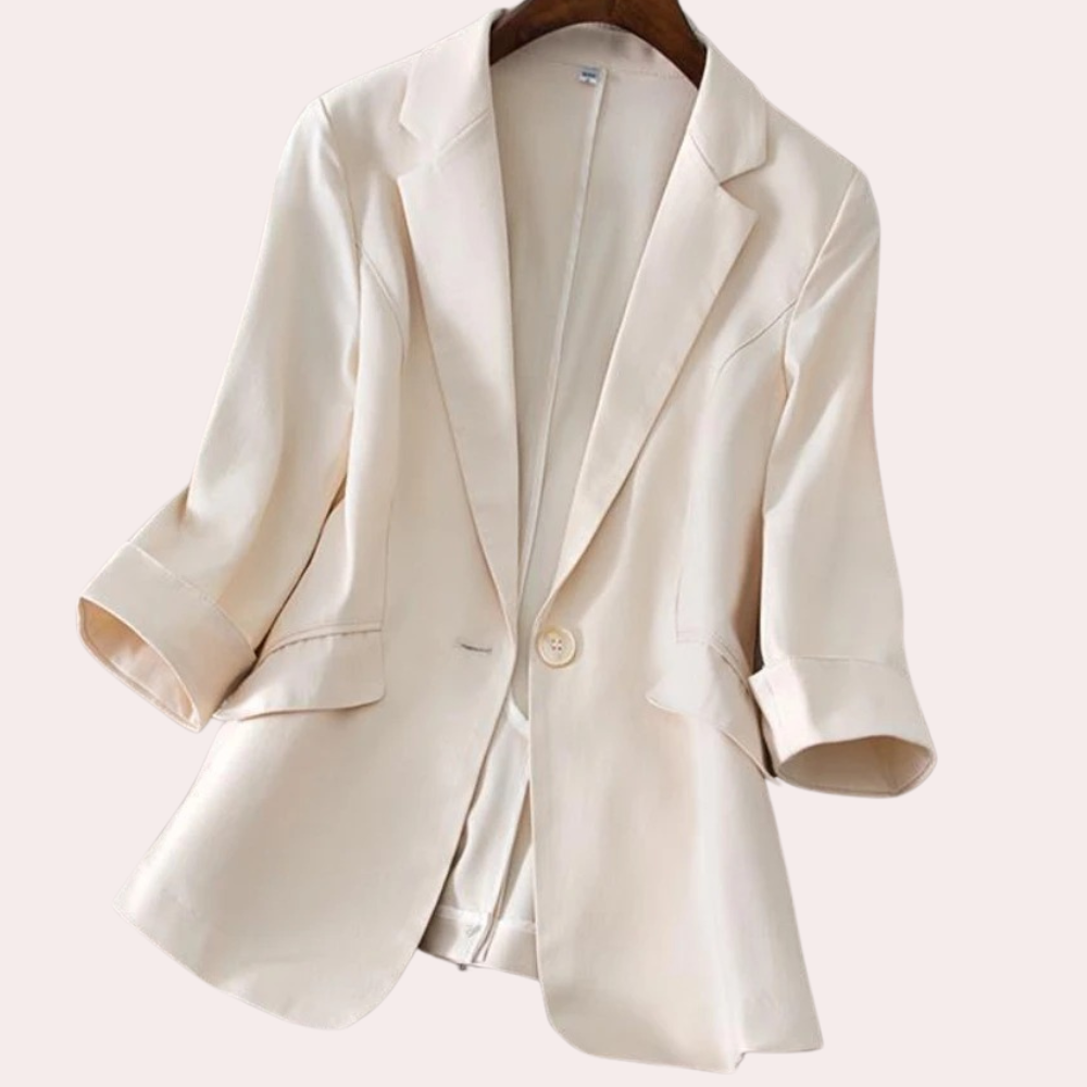 Women's elegant half-high collar blazer