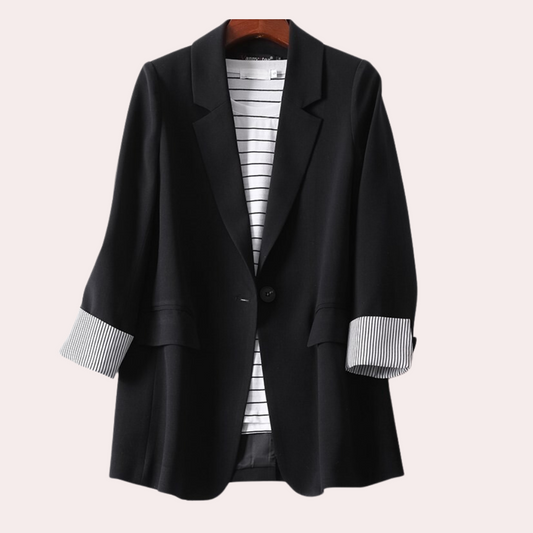 Tailored Fit Single Button Blazer