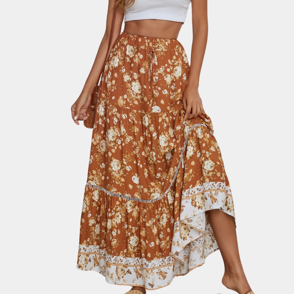 Women's A-line bohemian skirt