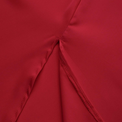 Solid color large swing belt skirt for women