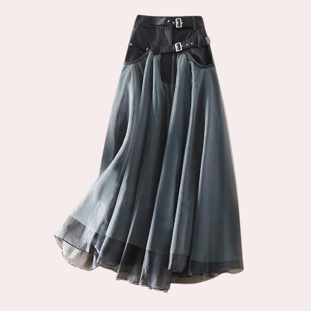 Women's a-line high waist pleated skirt