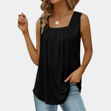 Square neck sleeveless top for women