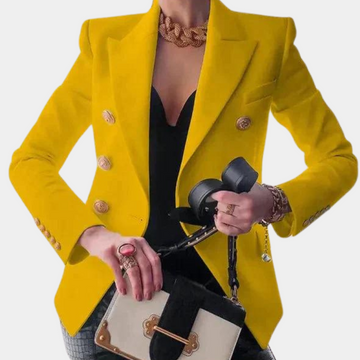 Women's solid color fashion short jacket suit