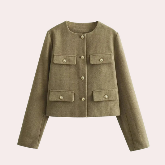 Loose Fit Flap Detail Short Jacket