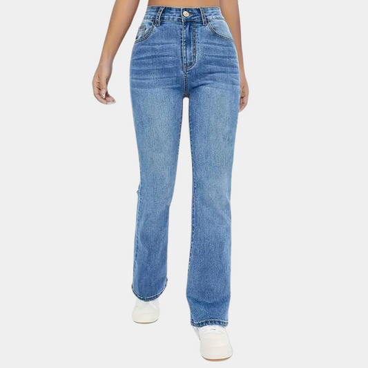High-Waisted Light Blue Jeans