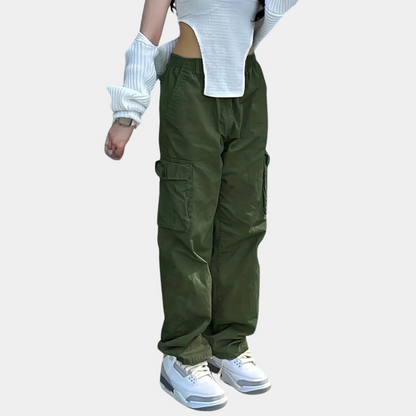 Women’s quick-drying loose wide-leg cargo pants