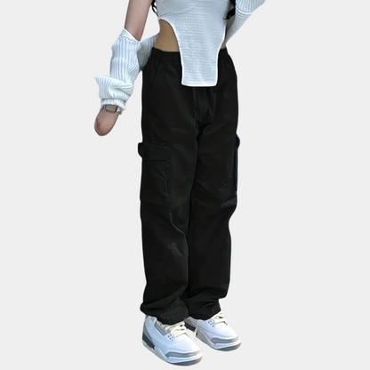 Women’s quick-drying loose wide-leg cargo pants