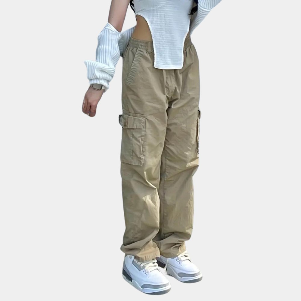 Women’s quick-drying loose wide-leg cargo pants