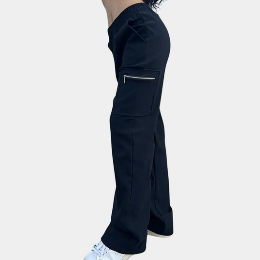 Multi-Pocket Retro Straight Work Pants
