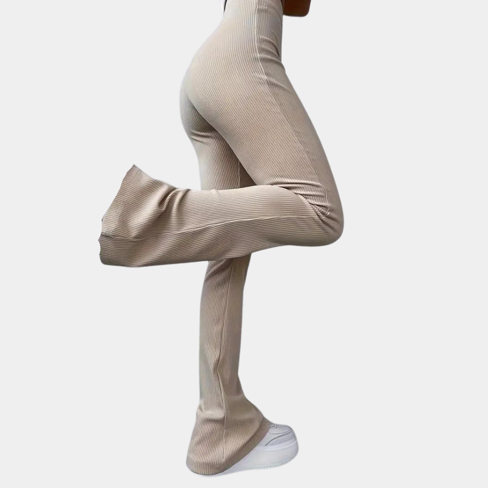 Women's multicolor slim fit bell bottom pants