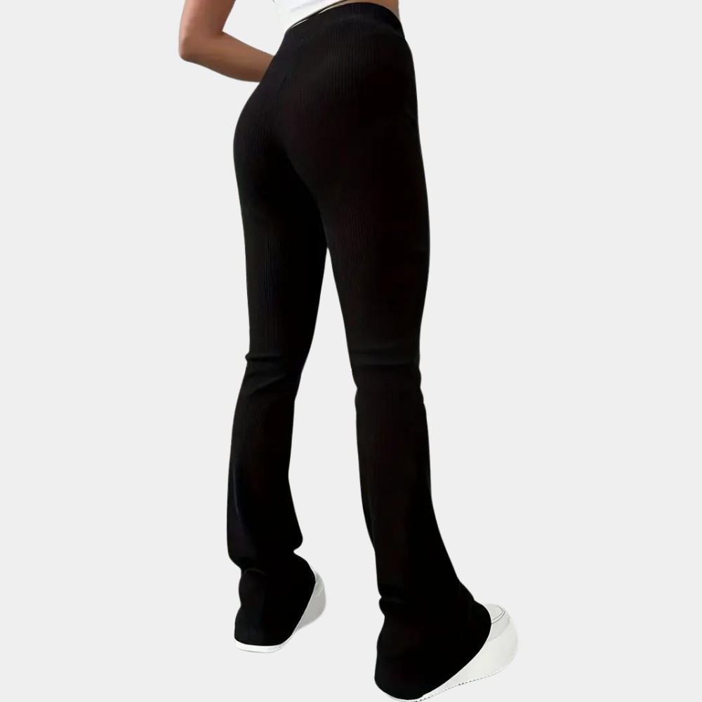 Women's multicolor slim fit bell bottom pants