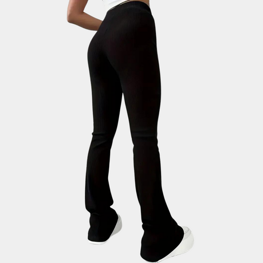 Slim Fit Multicolor Bell Bottom Pants