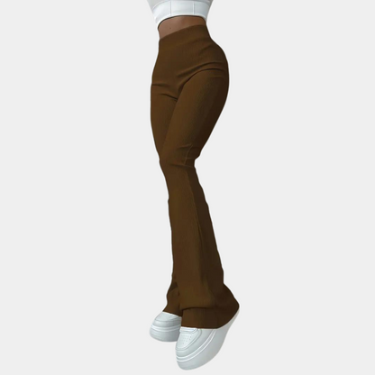 Women's multicolor slim fit bell bottom pants