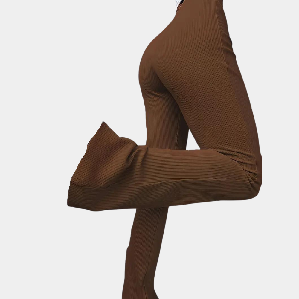Women's multicolor slim fit bell bottom pants