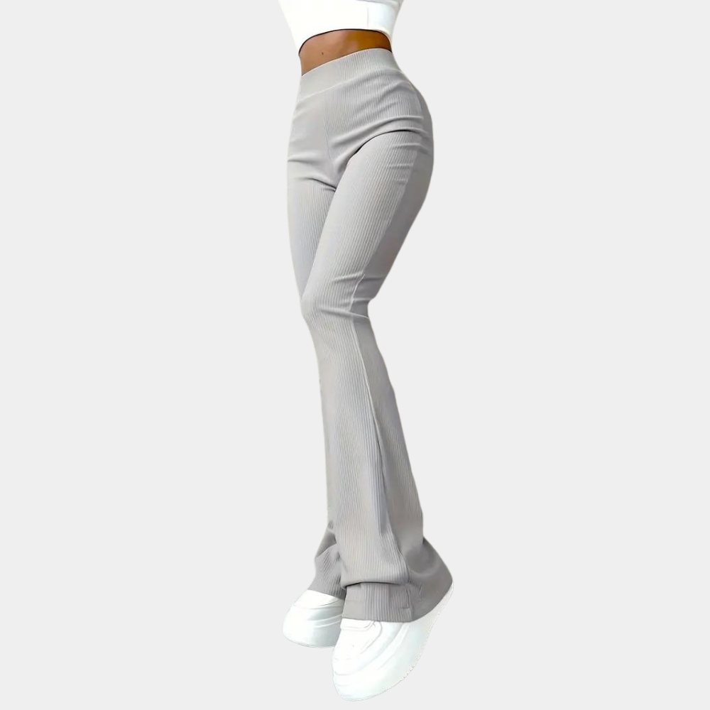 Women's multicolor slim fit bell bottom pants