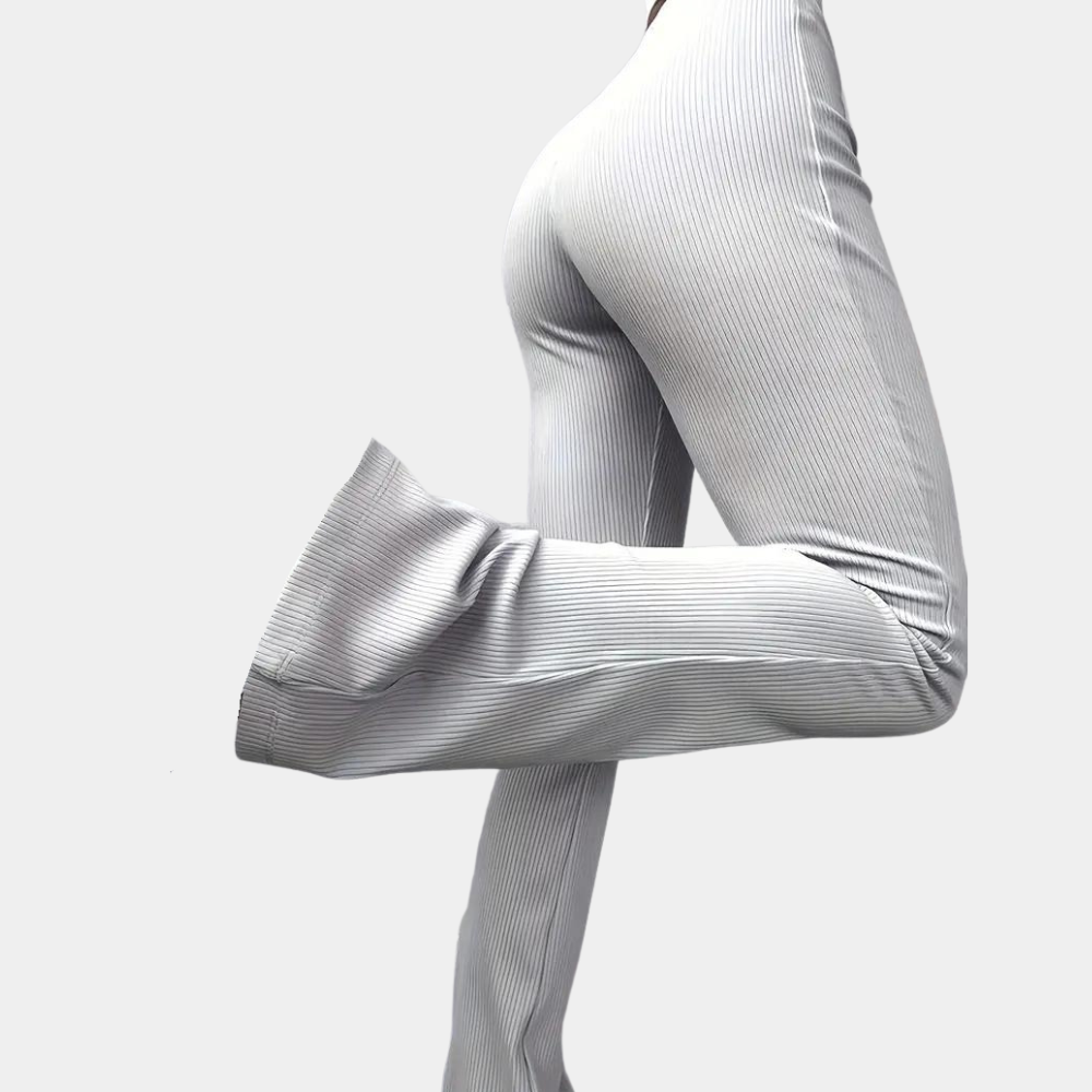 Women's multicolor slim fit bell bottom pants