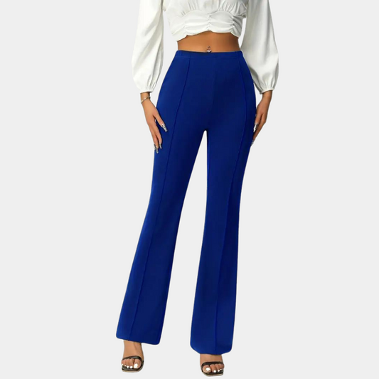 High-Waist Flared Trousers