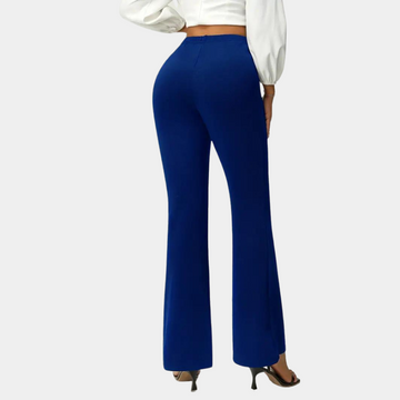 High waist flared trouser pants for women