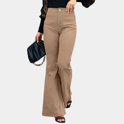 Women's corduroy micro-flared pants