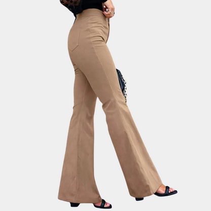 Women's corduroy micro-flared pants